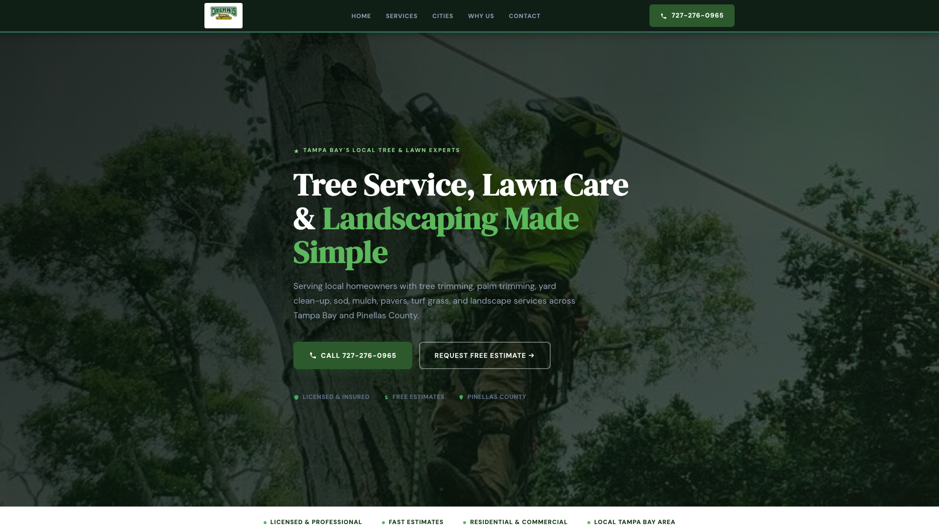 Dylan's Tree Service Website